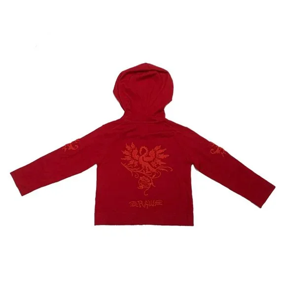 Raw7 Kids Cashmere Zip-Hoodie "Swan" - Red - Picture 2 of 4